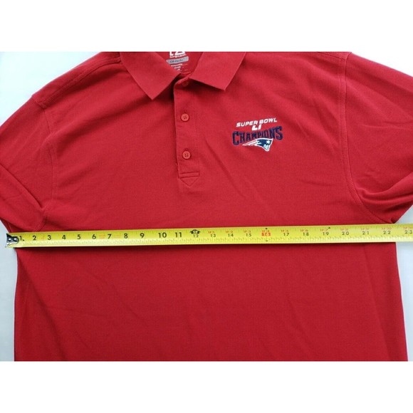 Cutter Buck - New England Patriots Super Bowl LI  Mens Red Polo Shirt - Size L - Picture 6 of 7